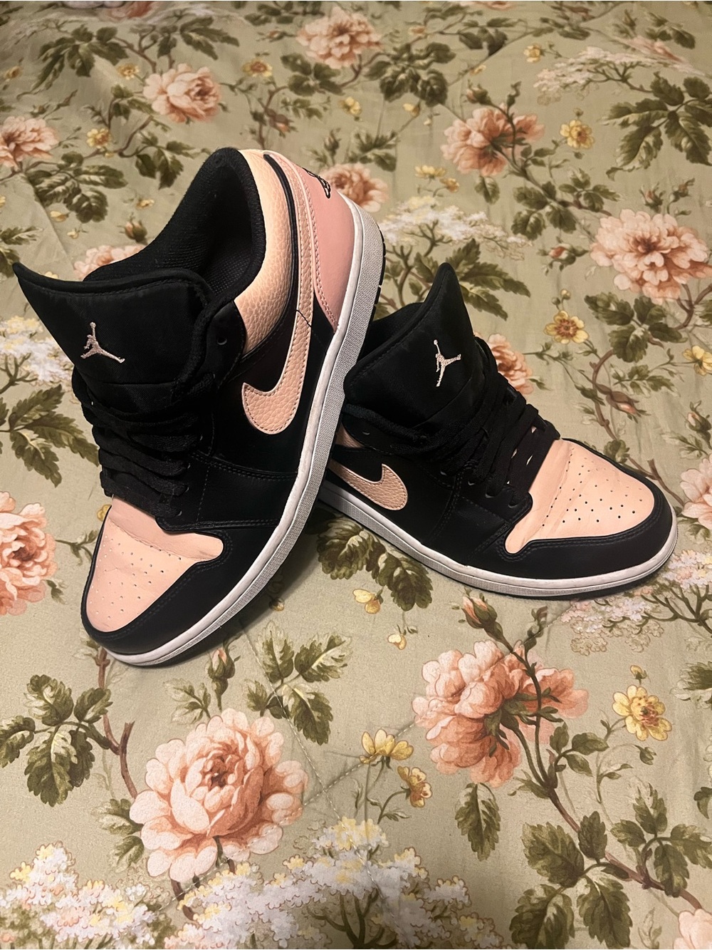 Jordan Men's Low Top Sneakers - Black & Blush Pink